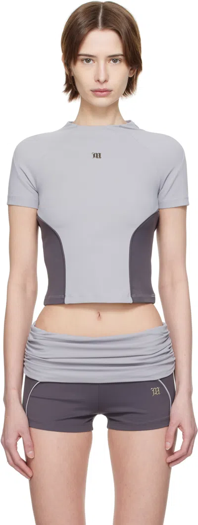 Misbhv Gray Lycra Sport T-shirt In Grey