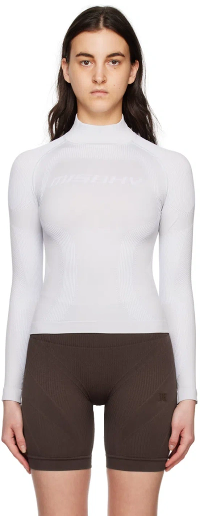 Misbhv Gray Raglan Long Sleeve T-shirt In Light Grey