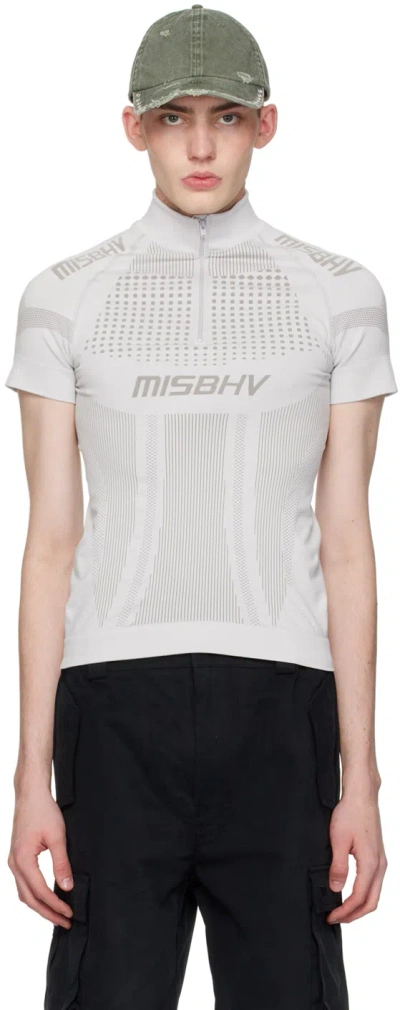 Misbhv Grey Sport Europa T-shirt In Light Grey