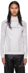 Misbhv Embroidered Logo Print Sport T-shirt In Light Grey