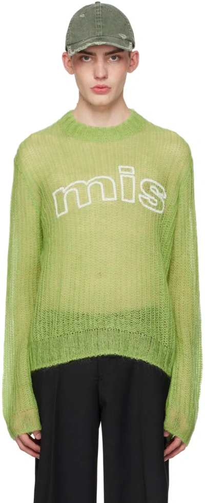 Misbhv Green Unbrushed Sweater In Lime