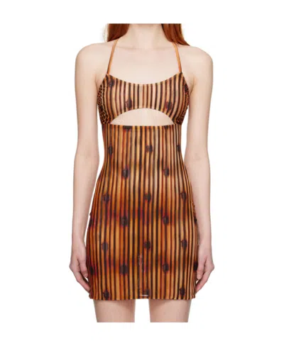 Misbhv Grunge Dress In Nude