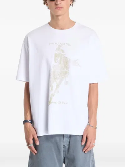 Misbhv Here I Am Still Thinking Of You T-shirt In White
