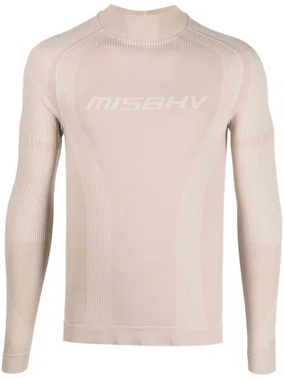 Misbhv High-neck Compression Top In Nude