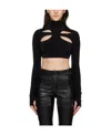 Misbhv High-neck Long-sleeved Sweater In Black