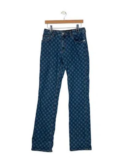 Pre-owned Misbhv High-rise Straight Leg Jeans In Blue