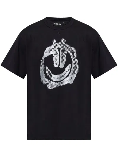 Misbhv Acid House History Graphic Print T-shirt In Black