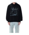 Misbhv Crystal-cut Graphic Hoodie Frayed Edges In Black
