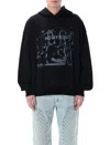 Misbhv Crystal-cut Graphic Hoodie Frayed Edges In Black