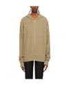 Misbhv Hooded Long-sleeved Sweater In Nude