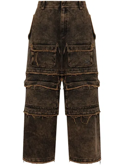 Misbhv Ibiza Oversize Cargo Jeans In Brown