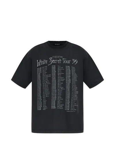 Misbhv Infinite Secret Tour Print T-shirt In Black