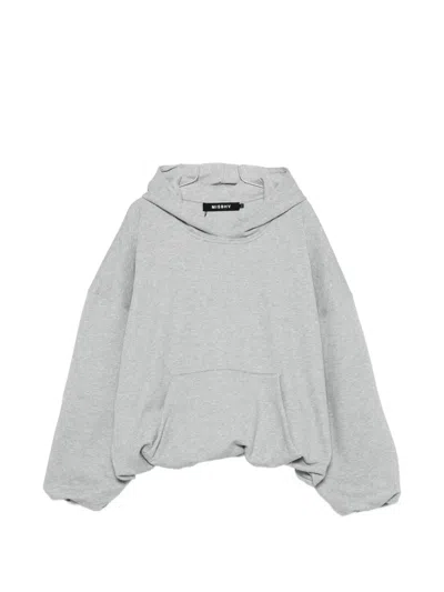 Misbhv Inflated Embroidered Hoodie In Gray