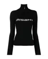 Misbhv Black Quarter-zip Ski Turtleneck In Black