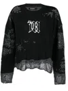 Misbhv Intarsia-knit Long-sleeve Jumper In Black