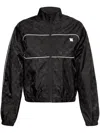 Misbhv Black Monogram Nylon Windbreaker Jacket In Black