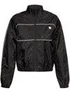 Misbhv Black Monogram Nylon Windbreaker Jacket In Black