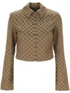 Misbhv Printed Letter Cotton-padded Jacket In Brown