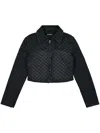Misbhv Jacquard Cropped Jacket In Black