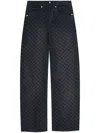 Misbhv Jacquard Monogram Jeans In Black