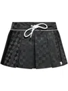 Misbhv Jacquard Monogram Mini Skirt In Black