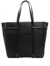Misbhv Jacquard-monogram Tote Bag In Black