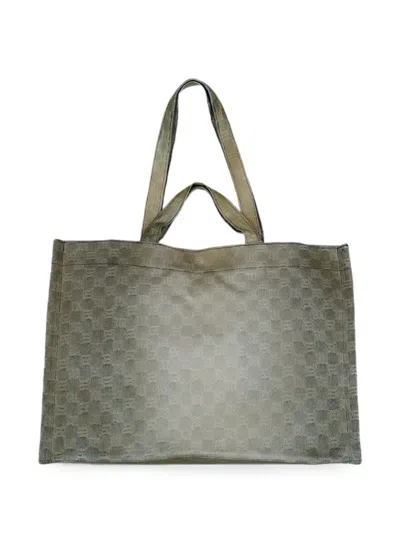 Misbhv Jacquard Monogram Tote Bag In Green