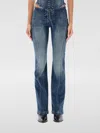 Misbhv Lara Laced Flare Leg Jeans In Blau