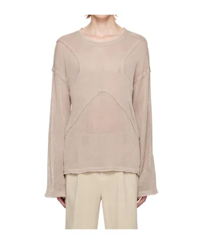 Misbhv Jointly Branded Semi-transparent Sweater In Brown