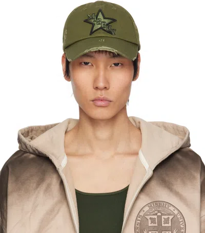 Misbhv Khaki Military Star Cap In Military Green