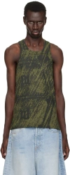 Misbhv Khaki Trapezoid Tank Top In Khaki