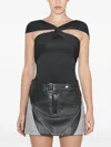Misbhv Knot-detail Open-back Top In Black