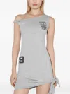 Misbhv Knot-graphic Football Mini Dress In Gray
