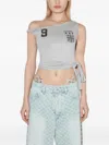 Misbhv Knotted-graphic Football Top In Gray