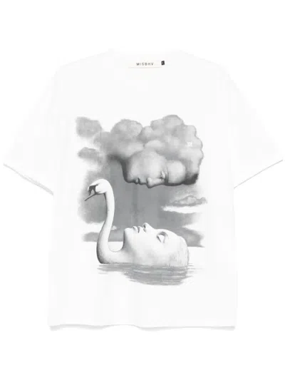 Misbhv White La Donna Del Lago T-shirt