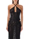 Misbhv Black Lace Corset Top In Black
