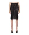 Misbhv Black Lace Cut Out Midi Skirt In Black