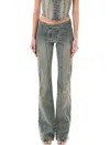 Misbhv Lara Laced Studded Jeans In Blue