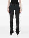 Misbhv Lara Ruched-detail Trousers In Black