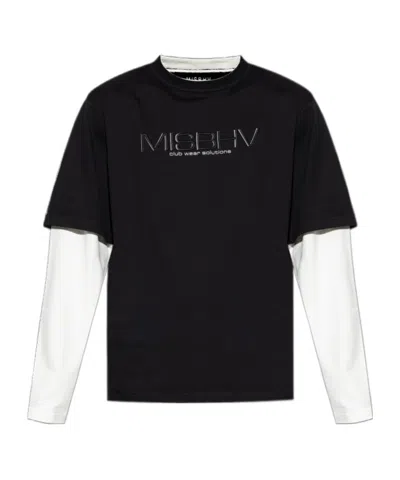 Misbhv Layered Logo T-shirt In Black