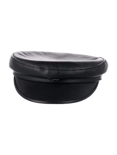 Pre-owned Misbhv Leather Hat In Black