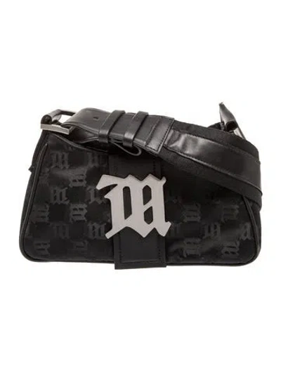 Pre-owned Misbhv Leather Shoulder Bag In Black