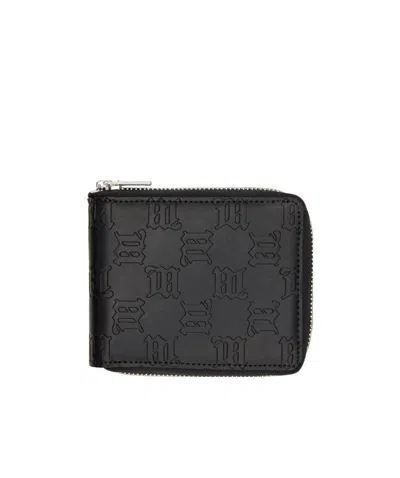 Misbhv Leather Zipped Wallet In Black