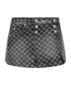 Misbhv Buttoned Patterned Skirt In Gray