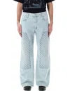 Misbhv Monogram-embroidered Carpenter Denim Trousers