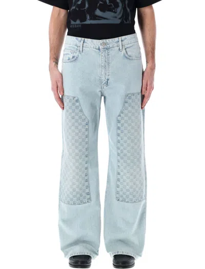 MISBHV LIGHT BLUE MONOGRAM CARPENTER JEANS