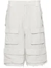Misbhv Linen Blend Cargo Shorts In White