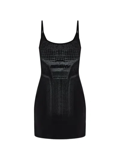 Misbhv Logo-detail Mini Dress In Black