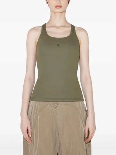 Misbhv Logo-detail Scoop-neck Tank Top In Green
