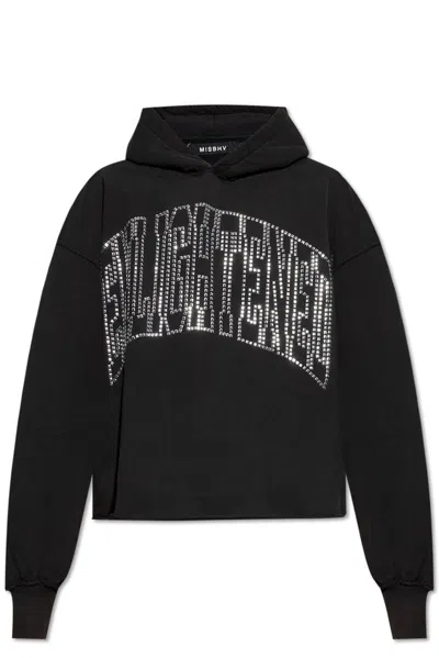 Misbhv Black 'enlighted' Cropped Hoodie